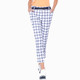 BelynKey BK Stretch Woven Windowpane Crop Pant