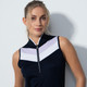 Daily Sports Prato Navy Color Block Sleeveless Mock