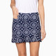 Hidden Treasure Skort by Golftini, navy ruffle golf skort with back pockets and matching undershort