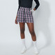 Daily Sports Black Plaid High Rise Short