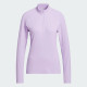 Adidas Powder Plum Long Sleeve Quarter Zip Mock