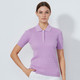 Daily Sports Madelene Cable Knit Short Sleeve Polo Sweater