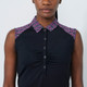 Daily Sports Black Gathered Sleeveless Polo