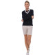 BelynKey Katie Onyx/Biscotti V-Neck Sweater