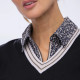 BelynKey Katie Onyx/Biscotti V-Neck Sweater