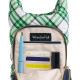 Navy & Green Plaid HydroBag®  Navy/Green Striped Strap