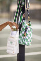Navy & Green Plaid HydroBag®  Navy/Green Striped Strap