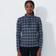 Daily Sports Navy Checked Long Sleeve Polo