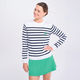  Ame & Lulu Club Sport Navy Fairway Stripe Sweater