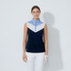 Daily Sports Dark Navy Block Sleeveless Mock