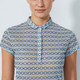Daily Sports Breeze Kaleidoscope Print Cap Sleeve Mesh Polo