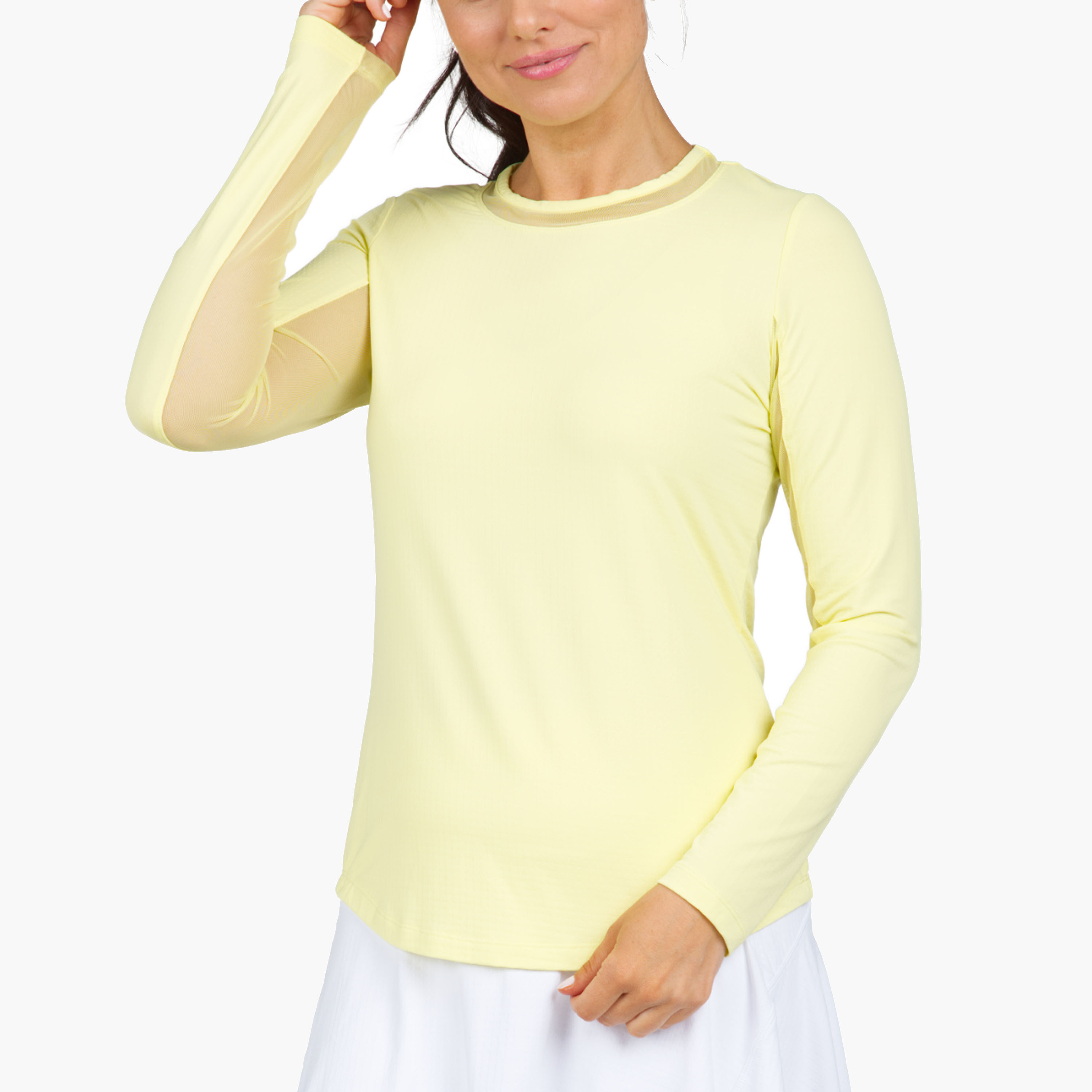 IBKUL Long Sleeve Mesh Crewneck | Golf4Her