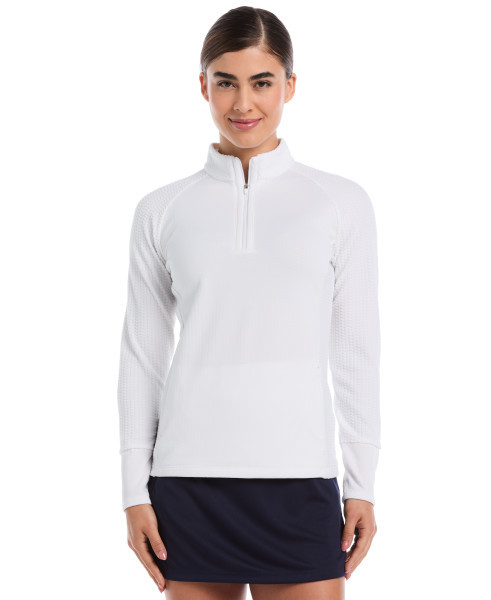 ゴルチェ　ノースリーブ Callaway Textured Mixed Media Quarter Zip