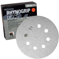INDASA Indasa Rhynogrip 5 inch 8 Hole White Hook & Loop Sanding Discs 50/box 