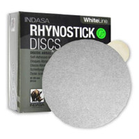 INDASA Indasa RhynoStick  6 inch Solid White Line PSA Self-Adhesive Sanding Discs 