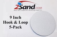  2SAND Sanding Discs Hook & Loop 9 inch 5-Pack 