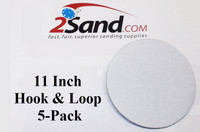 2SAND 11 Inch Hook and Loop Sanding Discs | Sandpaper Discs | 5-Pack
