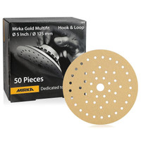 Mirka Abrasives and Tools Mirka Gold Multifit 5 inch 42 Hole Hook and Loop Sanding Discs  - 50 /Box 