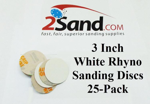 INDASA Indasa 3 inch Hook and Loop Sanding Discs White Rhyno 25/pk 