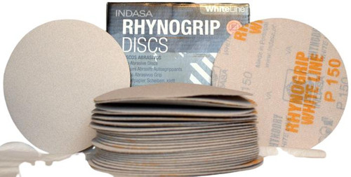 INDASA Indasa Rhynogrip 5 inch Solid White Hook & Loop Sanding Discs 50/box 