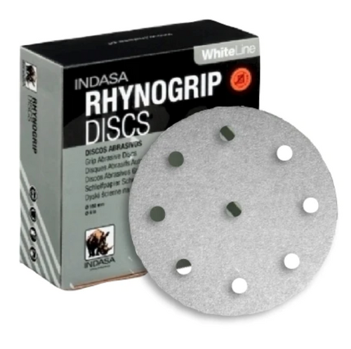 Indasa Rhynogrip 6 inch Festool 9 Hole Velcro Sanding Discs