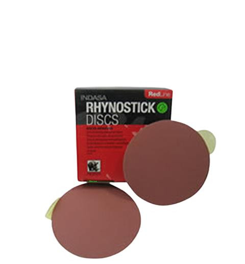 INDASA Indasa RhynoStick 6 inch Solid Red Line  PSA Self-Adhesive Sanding Discs 