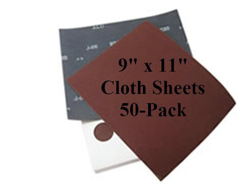  2SAND Aluminum Oxide (Brown) 9x11 inch Cloth Sheets - 50-Pack 