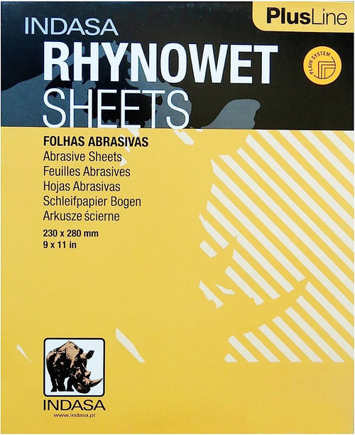 Indasa RhynoWet 9x11 inch Waterproof Sandpaper 50-Pack