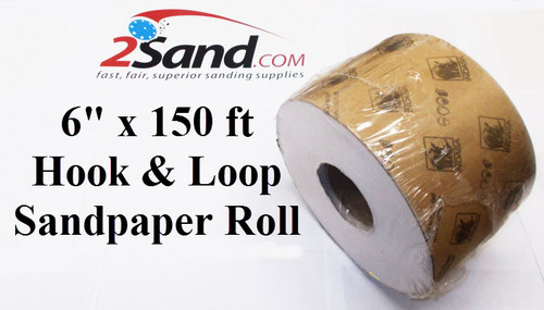 2SAND 6 in. x 150 ft Hook and Loop Drum Sandpaper Roll