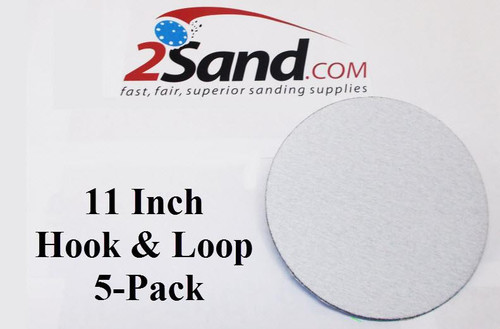  2SAND 11 Inch Hook and Loop Sanding Discs | Sandpaper Discs | 5-Pack 