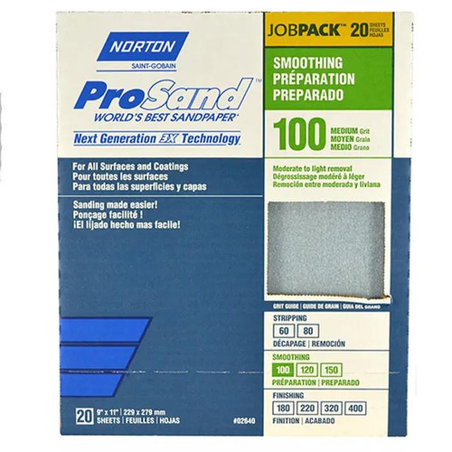 Norton Abrasives Norton 9" x 11" ProSand Sandpaper Sheets 20 Pack 