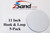  2SAND 11 Inch Hook and Loop Sanding Discs | Sandpaper Discs | 5-Pack 