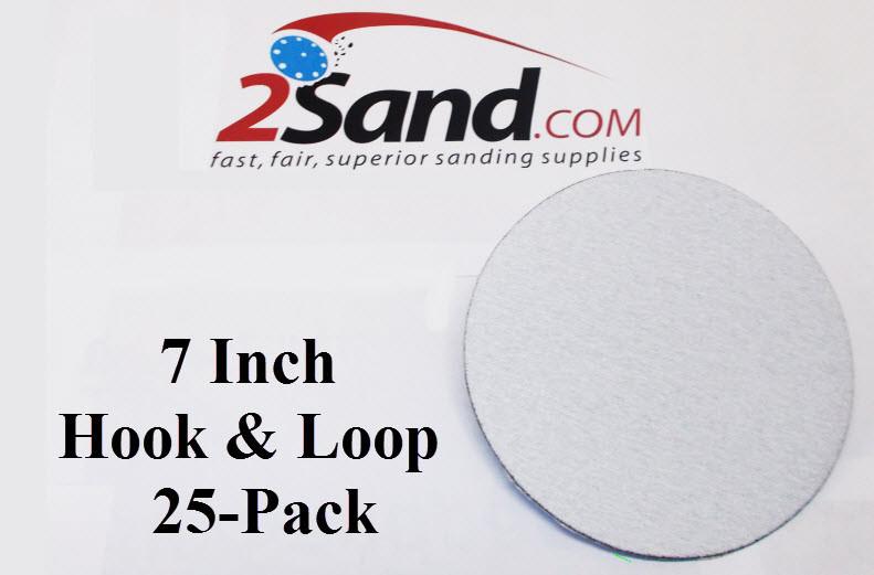 7 Inch Hook & Loop Sanding Discs 25-Pack | 2SAND