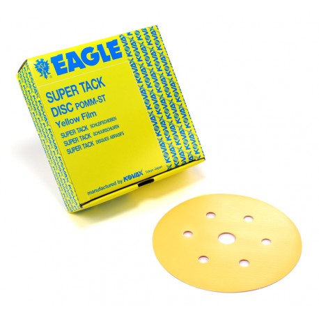 Eagle Yellow-Film Super-Tack Sanding Discs - 6 Inch 2000 Grit Hook & Loop For Topcoat Finishing