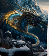 BLUE DRAGON FLEECE BLANKET