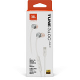 JBL Tune 310C USB-C Wired In-ear Headphones (White)