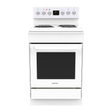 Parmco 600mm Freestanding Stove, Radiant Coil Cooktop, 8 Function Electric Oven, White FS60WR8