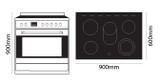 Parmco Freestanding Stove, 900mm Stainless Ceramic FS900SC Parmco Freestanding Stove, 900mm Stainless Ceramic FS900SC