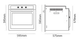 Parmco 600mm 80 Litre Oven, 5 Function, Black OV16B5 Parmco 600mm 80 Litre Oven, 5 Function, Black OV16B5