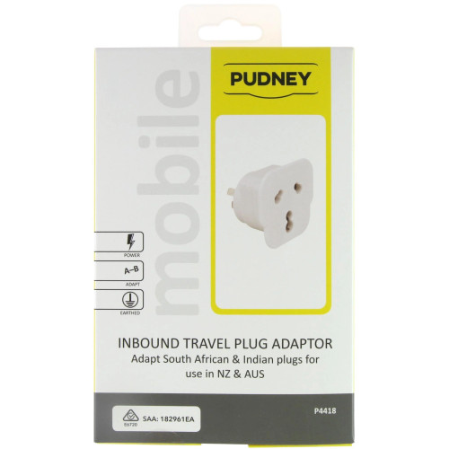 Pudney Multi Reverse International Plug Adaptor (Sth Africa/India)