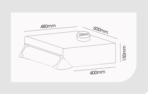Parmco 600mm Glass Front Caprice Rangehood, White