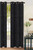 CHENILLE EYELET CURTAINS  BLACK 135X213