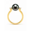 Tahitian Pearl & Diamond Promise Ring