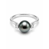 Tahitian Pearl & Diamond Promise Ring