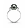 Tahitian Pearl & Diamond Promise Ring