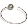 Diamond Tahitian Pearl Bangle Flex Bracelet 13 MM AAA 2