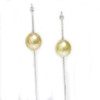 South Sea Pearl Diamond Threader Earrings 11 MM AAA Flawless