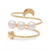 Moon & Star Akoya Pearl Ring