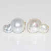South Sea Baroque Pearl Stud Earrings 14kt 11-12 MM AAA 1