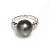 Tahitian Pearl & Diamond Organic Ring 13 mm AAA